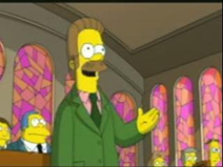THE SIMPSONS MOVIE LOVEJOY AND FLANDERS IN CHURCH