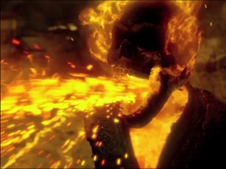 Ghost Rider Spirit Of Vengeance Der Ghost Rider In Aktion Aus Seinem Mund Schiessen Kugeln