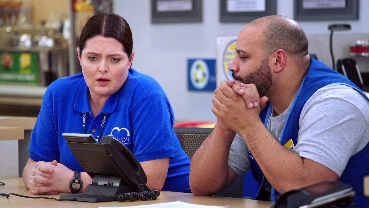 Superstore: Garrett And Dina Call The Corporate Office To Discuss Their Relationship