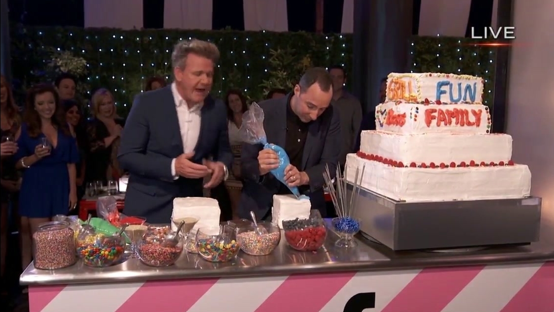 The F Word: Tony Hale And Gordon Ramsay Build An Unstable Cake